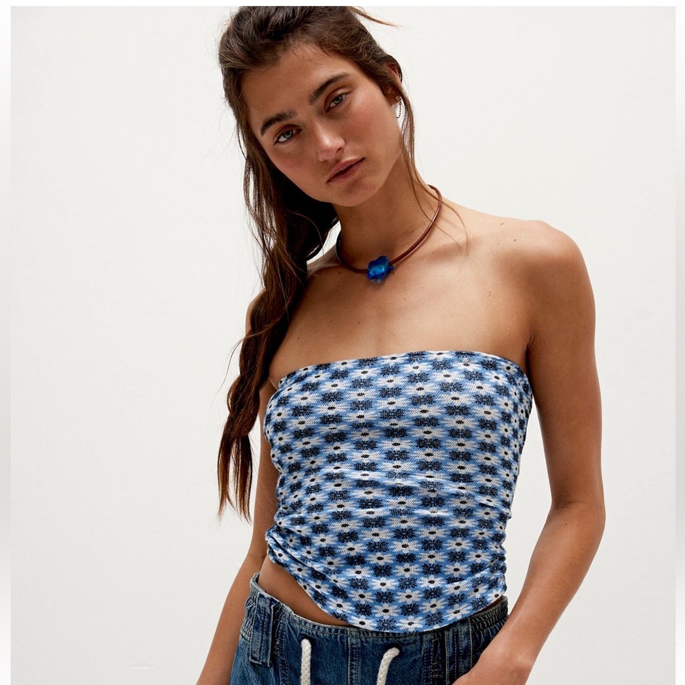 Free People Boulevard Printed Tube Top XS